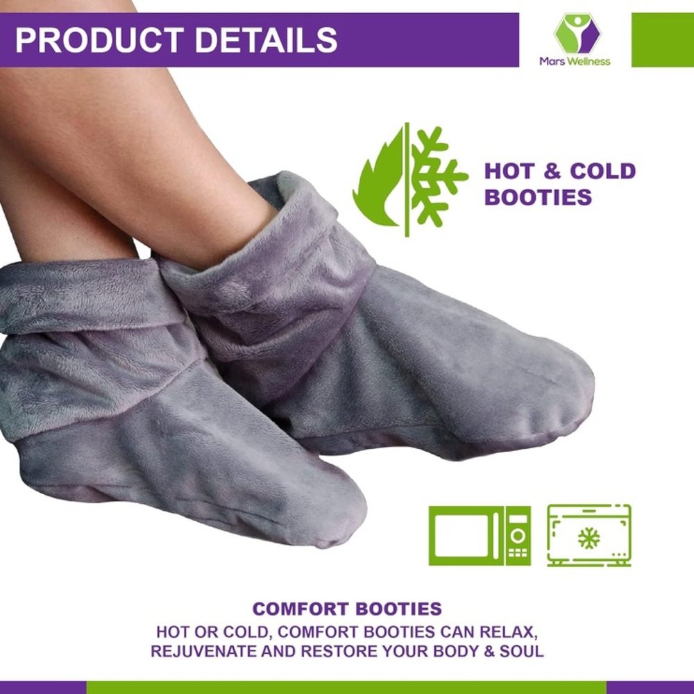 Heated Microwavable Booties Microwavable Socks Heated for Women Men NWOT - Picture 7 of 13